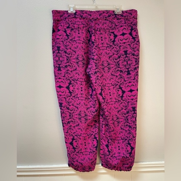 Ann Taylor Womens Pants Jogger Tapered Leg Sz 14 Pink Mid Rise Elastic Waist - Picture 4 of 7
